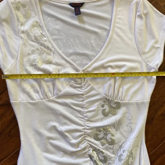 Beautiful drop waist sheer white dress in size L - Picture 7 of 12